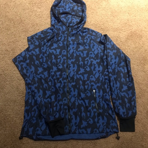 Zyia Blue Mens/Unisex! Blue Camo Speed Jacket zipper jacket LIKE NEW - Picture 1 of 7